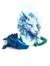 Load image into Gallery viewer, Aquamarine Dragon and Card Set
