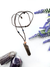 Load image into Gallery viewer, Smokey Quartz Macrame Necklace
