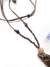 Load image into Gallery viewer, Smokey Quartz Macrame Necklace
