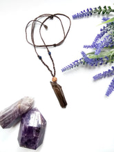 Load image into Gallery viewer, Smokey Quartz Macrame Necklace
