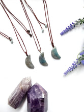 Load image into Gallery viewer, Fuchsite Moon Necklace
