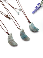 Load image into Gallery viewer, Fuchsite Moon Necklace
