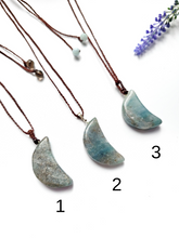 Load image into Gallery viewer, Fuchsite Moon Necklace
