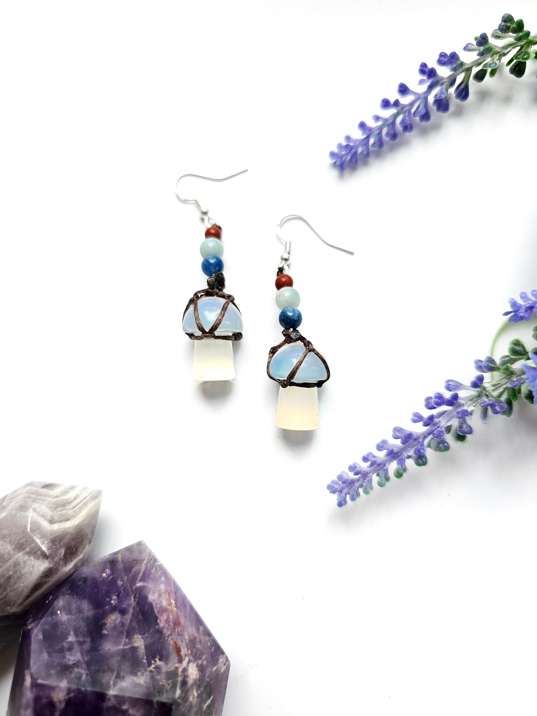 Macrame Mushroom Earrings