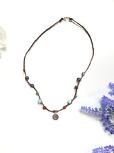 Load image into Gallery viewer, Earthy Tones Macrame Crystal Choker
