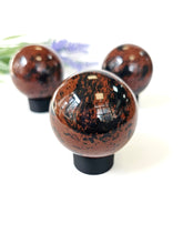 Load image into Gallery viewer, Mahogany Obsidian Sphere
