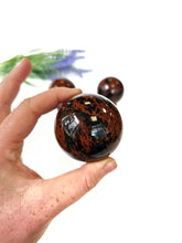 Load image into Gallery viewer, Mahogany Obsidian Sphere
