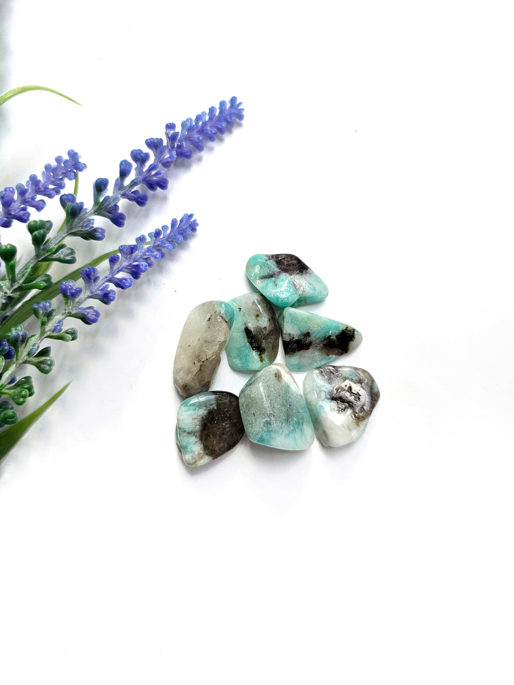 Amazonite, Lepidolite & Smokey Quartz Chips