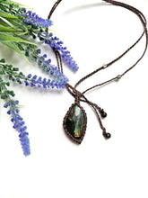 Load image into Gallery viewer, Labradorite Macrame Necklace
