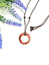 Load image into Gallery viewer, Fire Quartz Macrame Necklace
