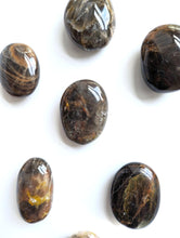 Load image into Gallery viewer, Black Moonstone Palm Stone
