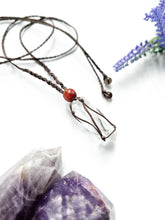 Load image into Gallery viewer, Macrame Clear Quartz Necklace
