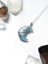 Load image into Gallery viewer, Blue Calcite Moon Necklace
