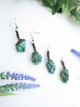 Load image into Gallery viewer, Macrame Amazonite Earrings
