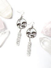 Load image into Gallery viewer, Moon Mushroom Quartz Earrings
