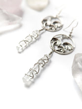 Load image into Gallery viewer, Moon Mushroom Quartz Earrings
