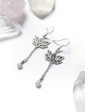 Load image into Gallery viewer, Lotus Crystal Drop Earrings
