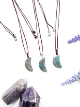 Load image into Gallery viewer, Fuchsite Moon Necklace
