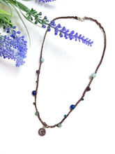 Load image into Gallery viewer, Ocean Vibes Macrame Crystal Choker
