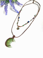 Load image into Gallery viewer, Ocean Vibes Macrame Crystal Necklace Set
