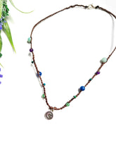 Load image into Gallery viewer, Ocean Vibes Macrame Crystal Choker
