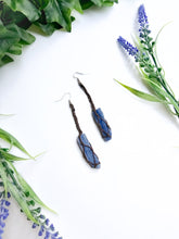 Load image into Gallery viewer, Blue Kyanite Macrame Earrings
