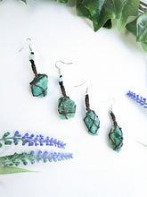 Load image into Gallery viewer, Macrame Amazonite Earrings
