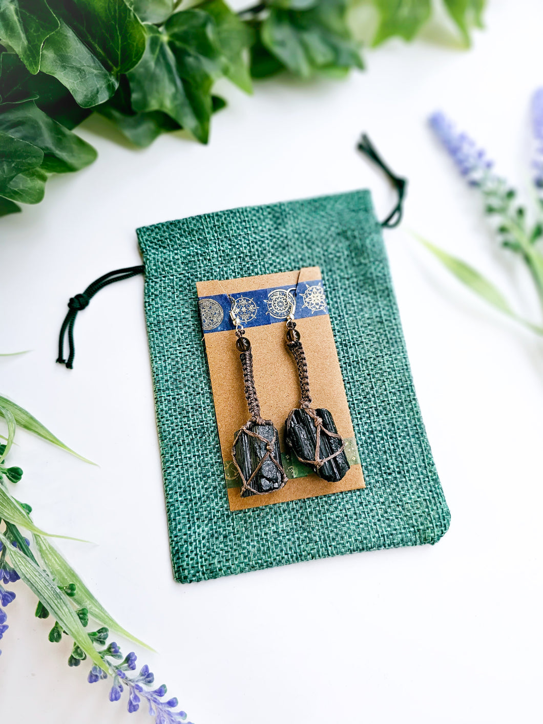 Macrame Tourmaline Earrings