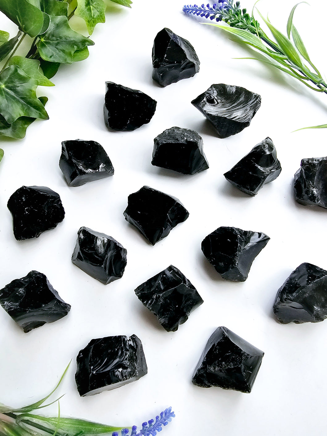 Raw Black Obsidian