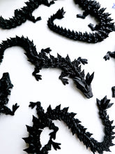 Load image into Gallery viewer, Black 3D Printed Dragons
