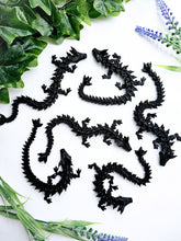 Load image into Gallery viewer, Black 3D Printed Dragons
