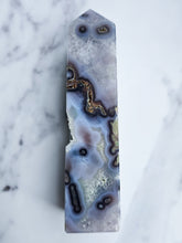 Load image into Gallery viewer, Druzy Purple Moss Agate Tower
