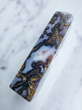 Load image into Gallery viewer, Druzy Purple Moss Agate Tower
