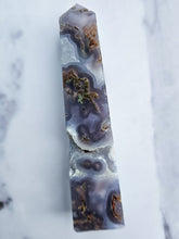 Load image into Gallery viewer, Druzy Purple Moss Agate Tower
