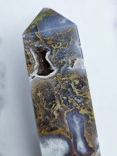 Load image into Gallery viewer, Druzy Purple Moss Agate Tower
