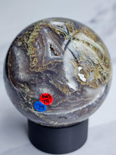 Load image into Gallery viewer, Druzy Purple Moss Agate Sphere
