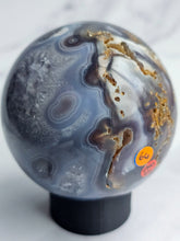 Load image into Gallery viewer, Druzy Purple Moss Agate Sphere
