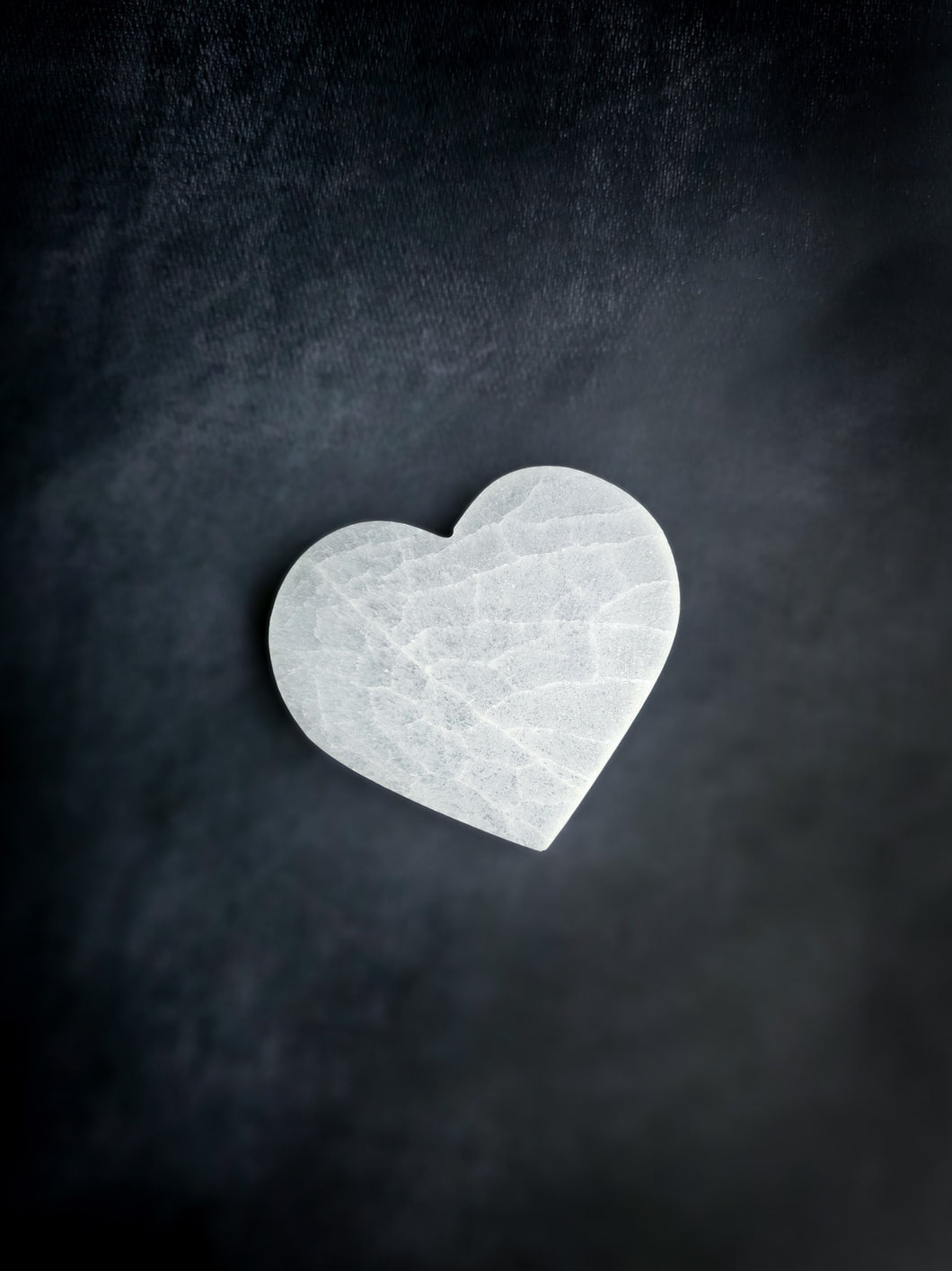 Selenite Heart Plate