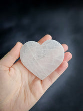 Load image into Gallery viewer, Selenite Heart Plate
