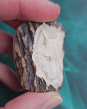 Load and play video in Gallery viewer, Hand-Carved Deer Antler Wolf
