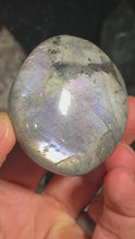 Load and play video in Gallery viewer, Labradorite Palm Stones (Rainbow Flash)
