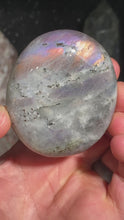 Load and play video in Gallery viewer, Labradorite Palm Stones (Rainbow Flash)
