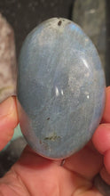 Load and play video in Gallery viewer, Labradorite Palm Stones (Blue Flash)
