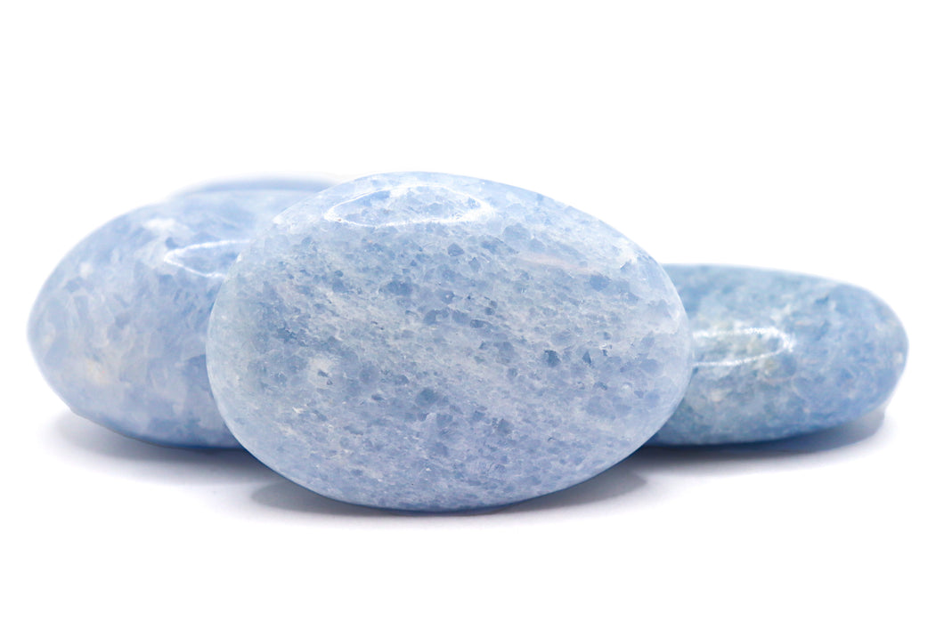 Blue Calcite Palm Stone