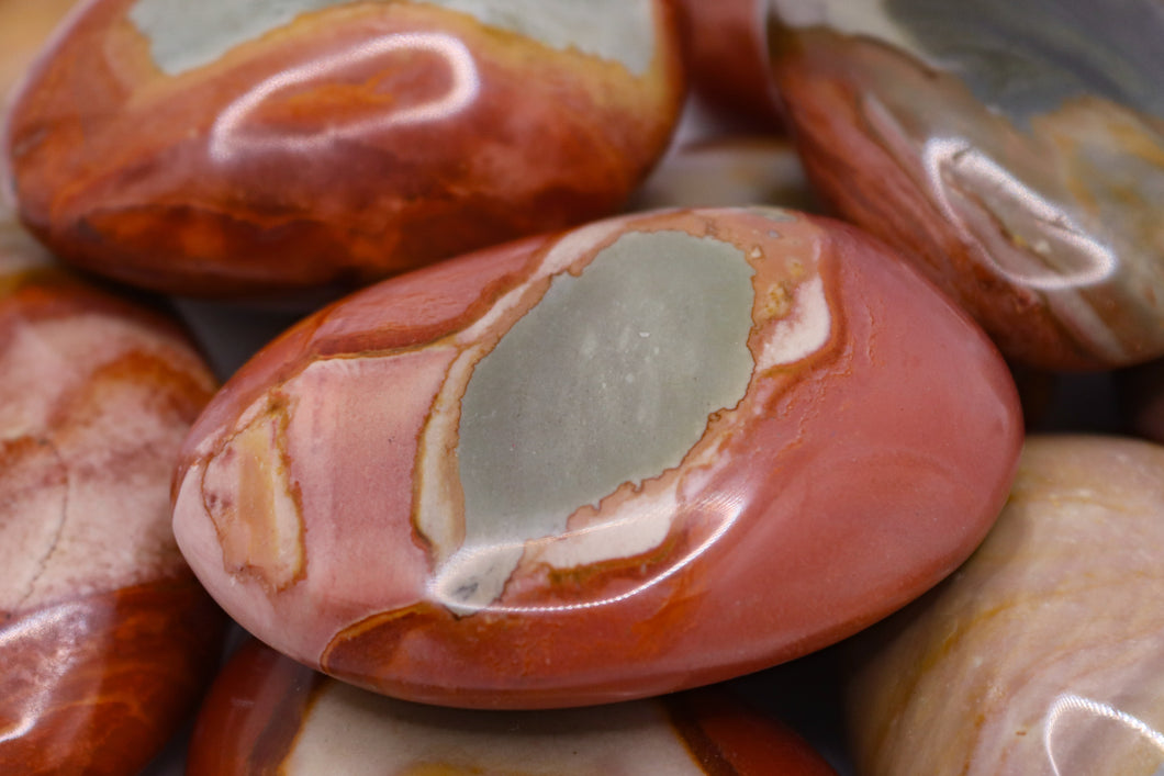 Polychrome Jasper Palm Stones