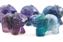 Load image into Gallery viewer, Rainbow Fluorite Elephants
