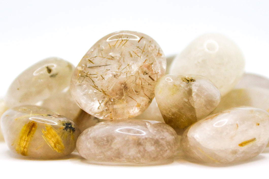 Rutilated Quartz Tumbles