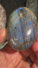 Load and play video in Gallery viewer, Labradorite Palm Stones (Blue Flash)
