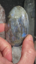 Load and play video in Gallery viewer, Labradorite Palm Stones (Blue Flash)
