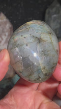 Load and play video in Gallery viewer, Labradorite Palm Stones (Rainbow Flash)
